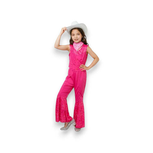 Picture of PINK COWGIRL COSTUME WITH HAT AND SCARF 9-10 YEARS